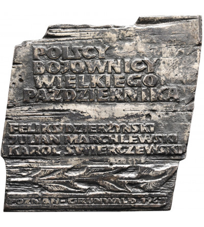 Poland, PRL (1952-1989). Plaque 1967, 50th Anniversary of the Great October Socialist Revolution, Lenin