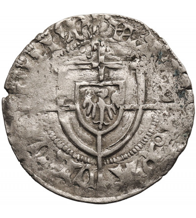 Zakon Krzyżacki, Paweł I Bellitzer von Russdorff 1422-1441. Szeląg bez daty, Gdańsk lub Toruń (kropka na awersie i rewersie)