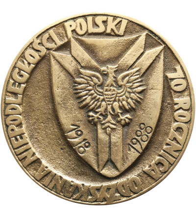 Polska, PRL (1952–1989). Medal 1988, 70. Rocznica Odzyskania Niepodległości Polski, Muzeum Wojska Białystok