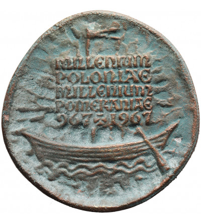Polska, PRL (1952–1989). Medal jednostronny 1976, Millenium Poloniae Miellenium Pomeraniae 967-1967