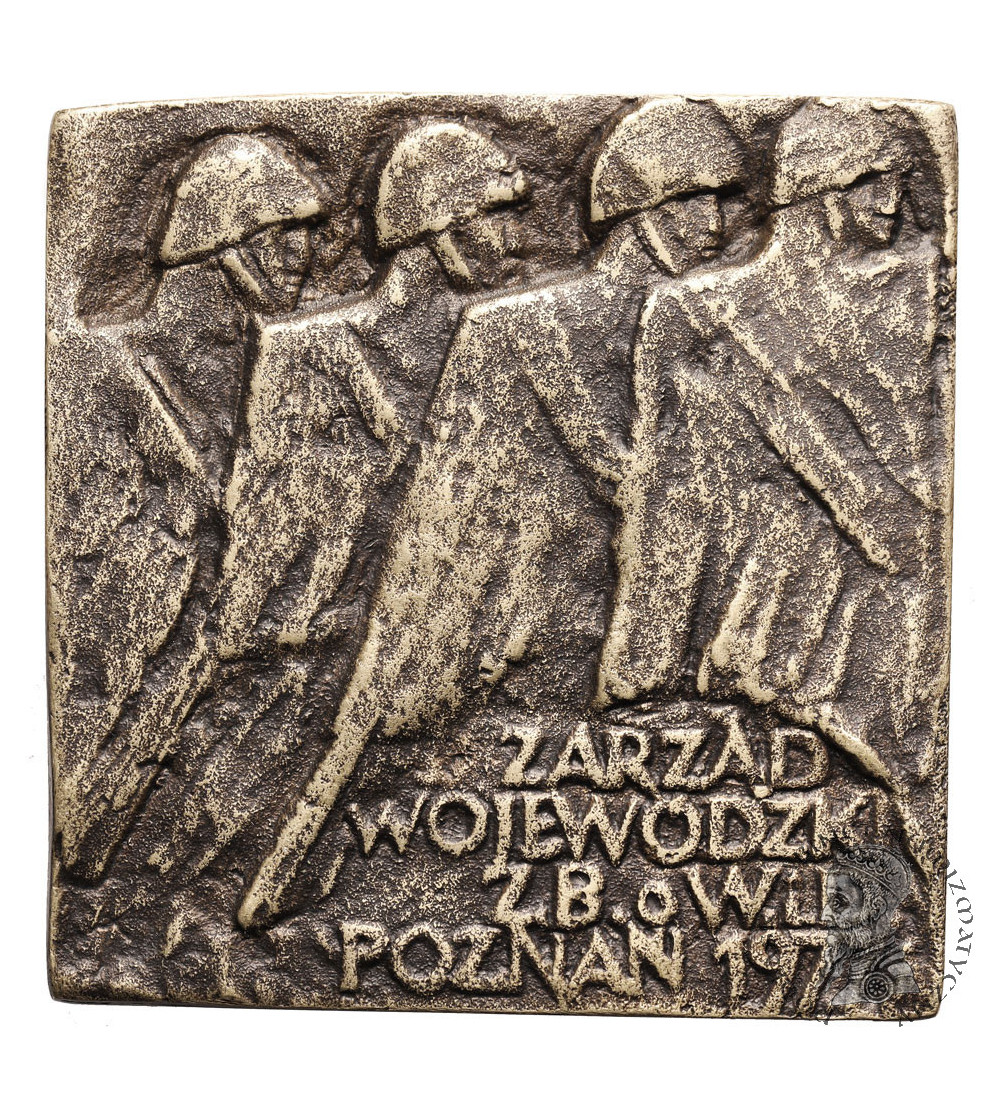 Polska, PRL (1952–1989), Poznań. Plakieta 1977, Zarząd Wojewódzki ZBoWiD Poznań