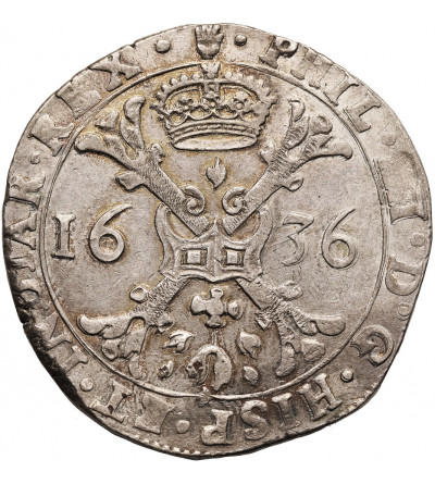 Niderlandy Hiszpańskie, Filip IV 1621-1665. Talar (Patagon) 1636, Brabant, mennica Antwerpia