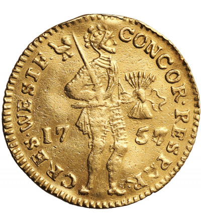 Netherlands, Province West Friesland. Gold Ducat (Gouden Dukaat) 1757 / 6, mint mark Haan (Rooster