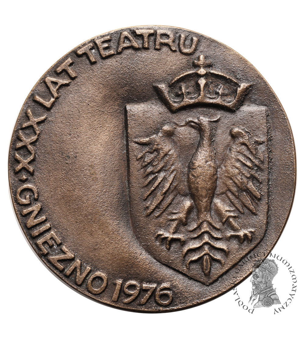 Polska, PRL (1952–1989), Gniezno. Medal 1976, XXX Lat Teatru, Aleksander Fredro