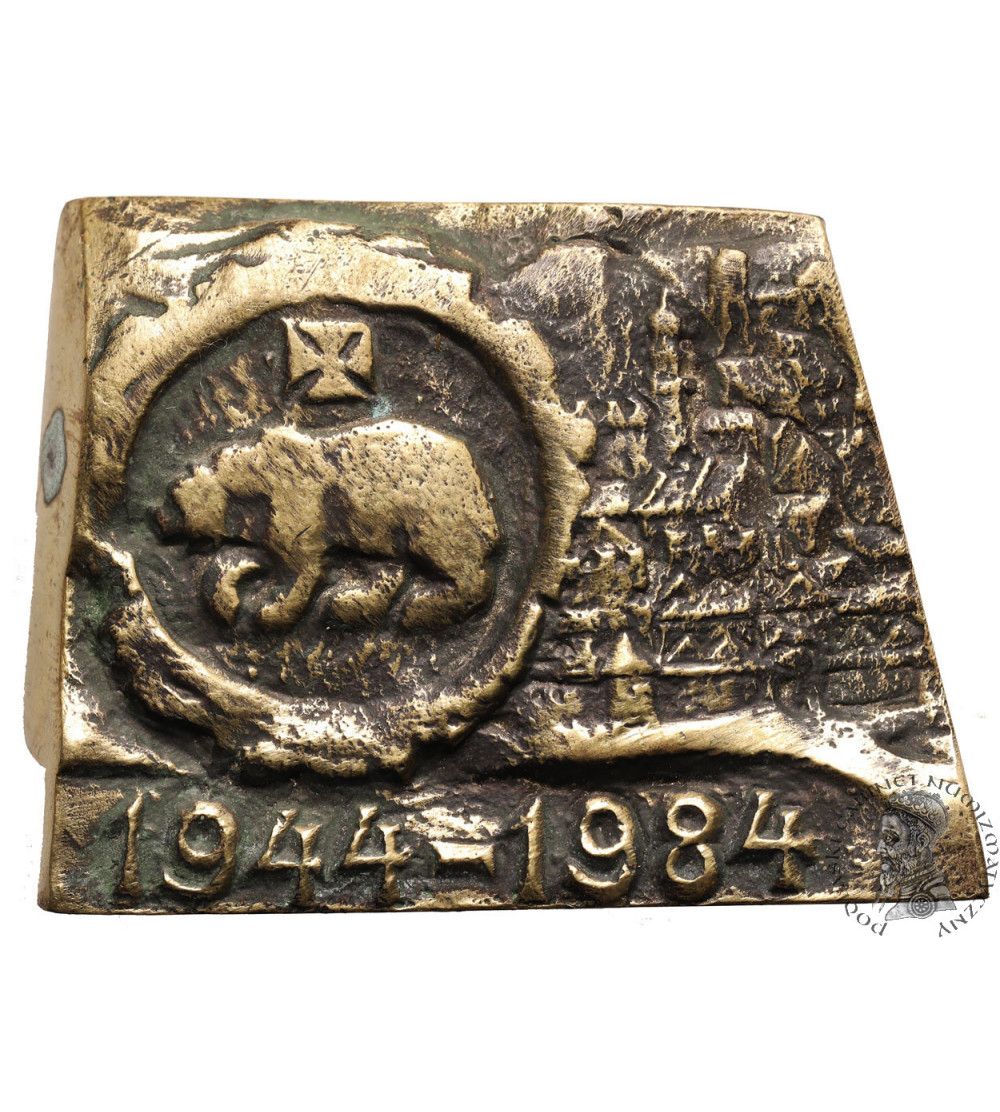 Poland, PRL (1952-1989), City Chelm. Plaque 1984, 40 Years of PRL