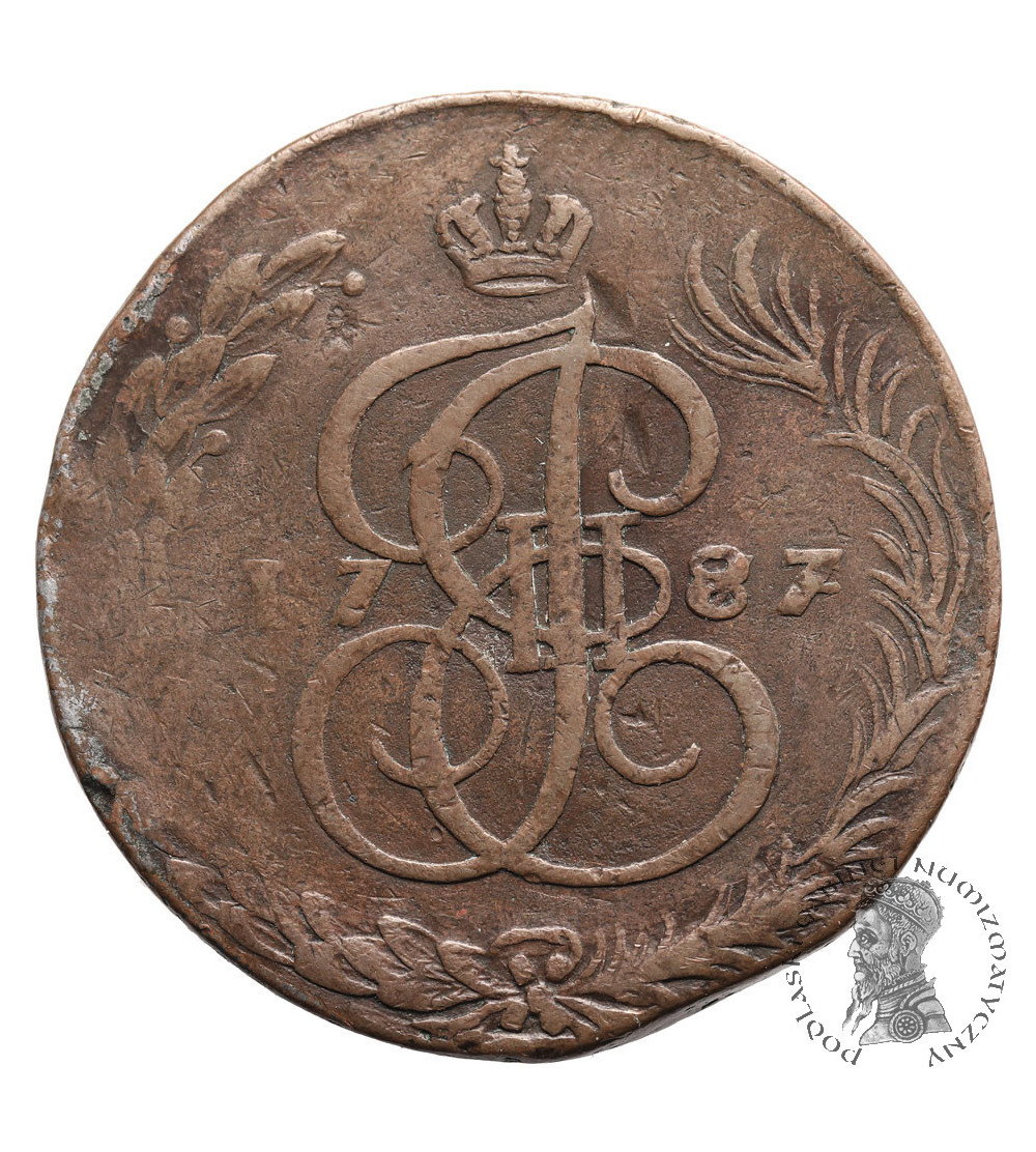 Rosja / Szwecja, Gustaw III, 1771-1792. 5 kopiejek 1787 / 7 EM, Avesta