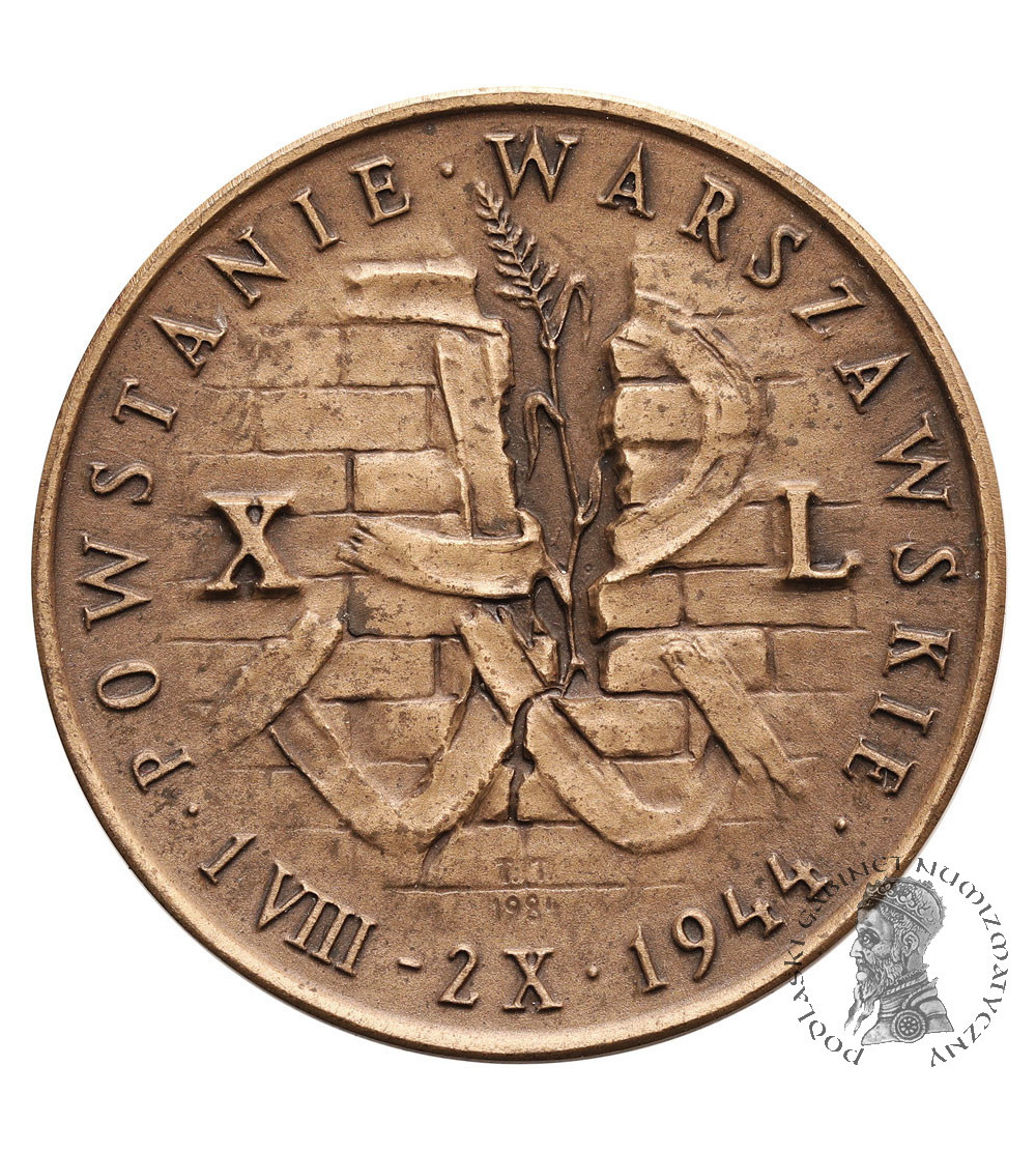 Polska, PRL (1952–1989). Medal 1984, 40. Rocznica Powstania Warszawskiego