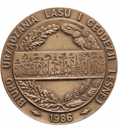 Poland, People's Republic of Poland (1952-1989). Medal 1986, Bureau of Forestry Management and Geodesy