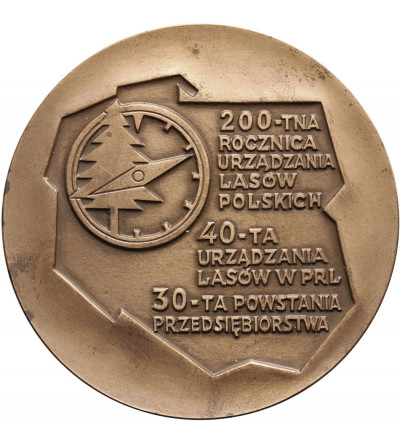 Poland, People's Republic of Poland (1952-1989). Medal 1986, Bureau of Forestry Management and Geodesy