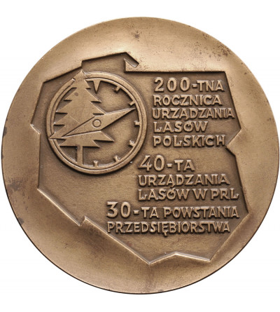 Polska, PRL (1952–1989). Medal 1986, Biuro Urządzania Lasu i Geodezji Leśnej