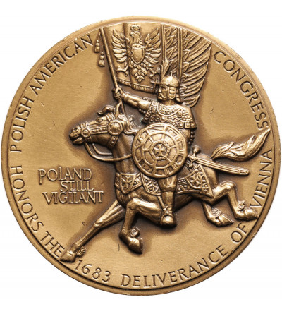Polska, PRL (1952–1989) / USA. Medal 1983, 300. Rocznica Bitwy pod Wiedniem, Jan III Sobieski