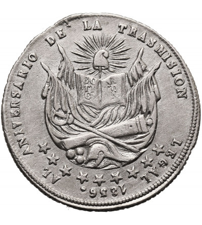 Bolivia. 2 Soles 1856, Cordova's first Anniversary / Constitution