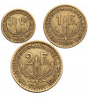 Togo. Set: 50 Centimes 1924 / 1, 2 Francs 1925