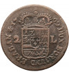 Niderlandy Hiszpańskie, Namur (Belgia). Cu 2 Liards (2 Oord Koper) 1709, Filip V 1700-1711