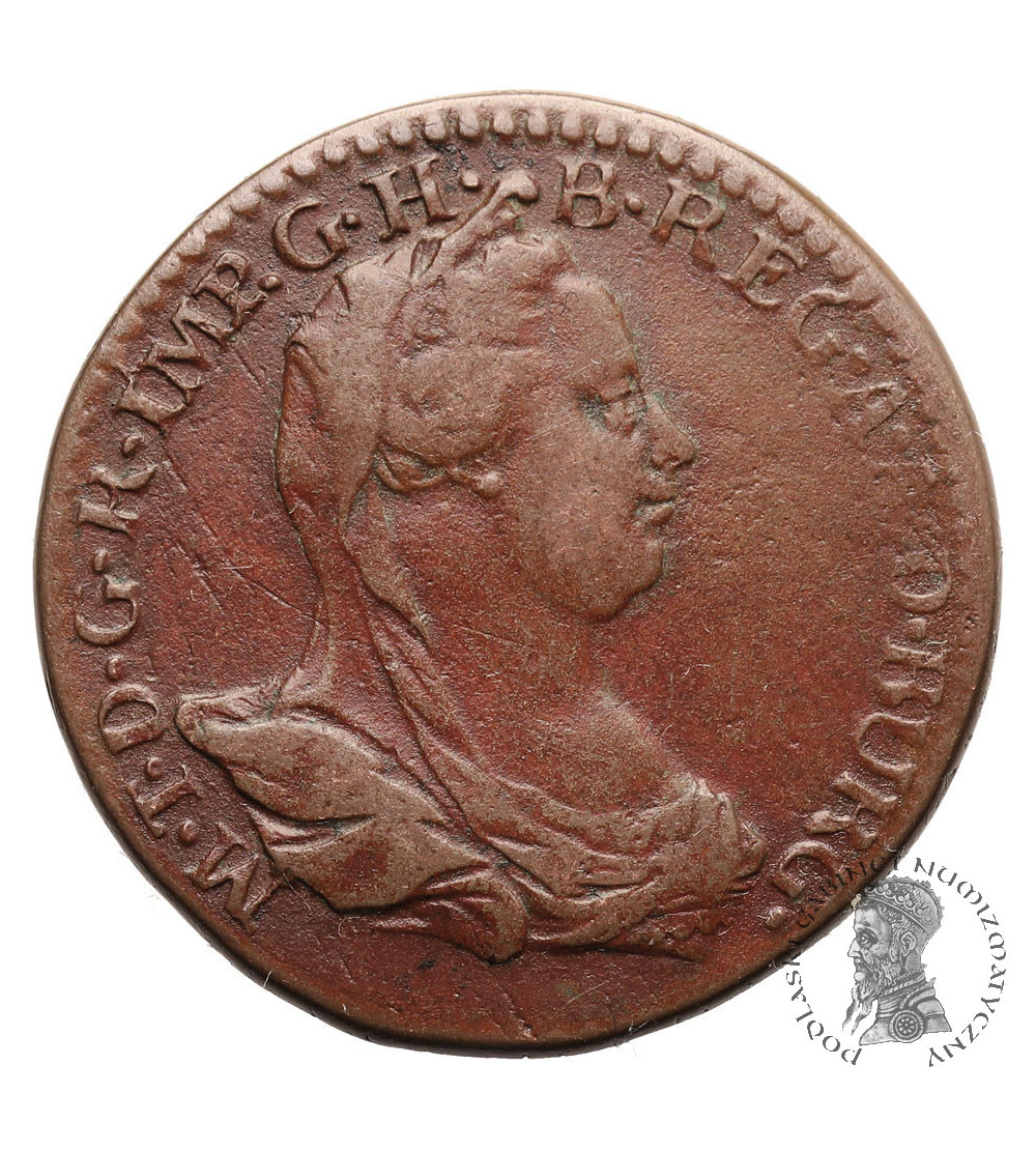 Spanish Netherlands, Maria Theresia 1740-1780. 2 Liards (Dubbel  Oord) 1780, Brussels mint