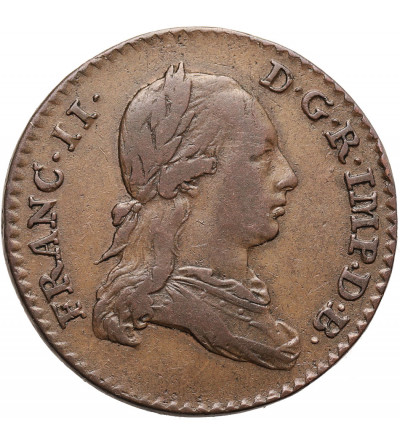 Spanish Netherlands, Frans II 1792-1806. 2 Liards (Dubbel  Oord) 1793, Brussels mint