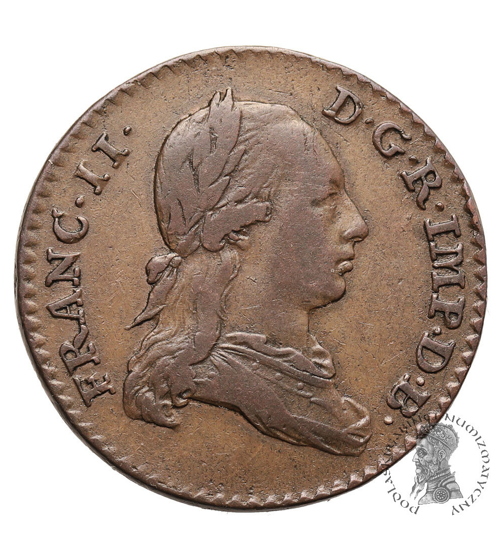 Niderlandy Austriackie, Franciszek II 1792-1806. 2 Liardy (Dubbel  Oord) 1793, mennica Bruksela