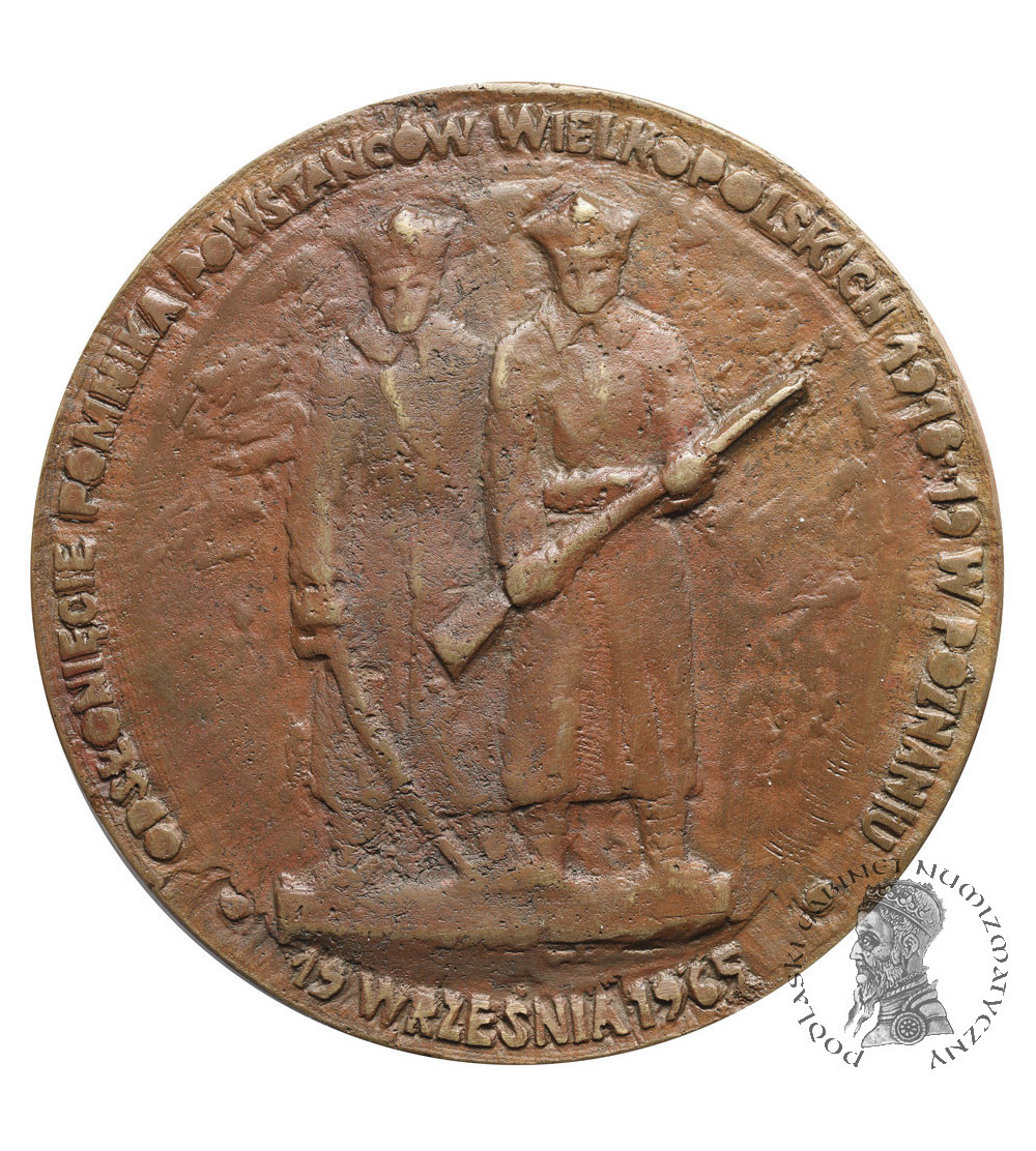 Polska, PRL (1952–1989), Poznań. Medal 1965, Odsłonięcie Pomnika Powstańców Wielkopolskich 1918-1919, J. Sobociński