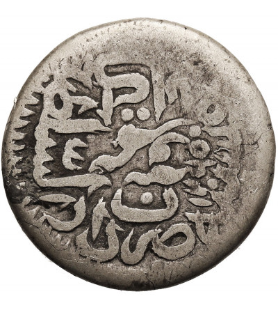 Afganistan, Sher Ali, AH 1285-1296 / 1868-1879 AD. AR 1/2 Rupii, AH 1295 / 1878 AD