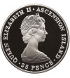 Ascension Island. 25 Pence (Crown), 1981, Wedding of Prince Charles and Lady Diana - Silver Proof