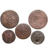 Brazylia. Zestaw miedzianych monet XVIII-XIX wiek - 5 sztuk