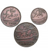 Indie Brytyjskie (East India Company). Zestaw: 5, 10, 20 Cash 1803, Madras Presidence