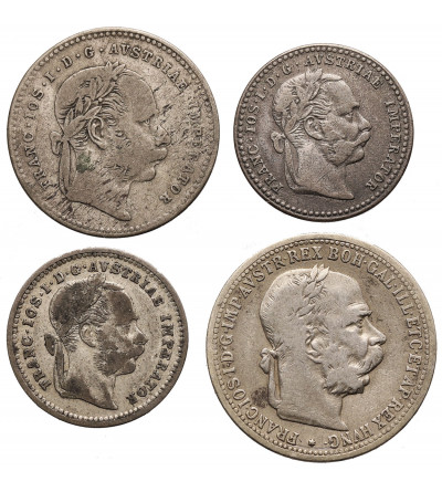Austria (The Holy Roman Empire), Franz Joseph I, 1848-1916. Set silver coins, 1870-1894, 4 psc.