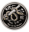 Australia. 50 centów 2013 P, Chiński Zodiak, Rok Węża - kolorowany Proof (1/2 Oz Ag)