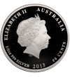 Australia. 50 centów 2013 P, Chiński Zodiak, Rok Węża - kolorowany Proof (1/2 Oz Ag)