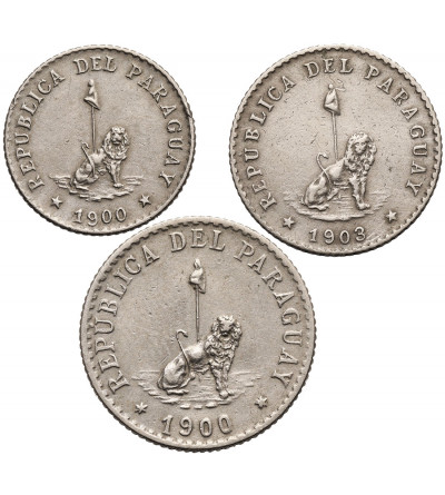 Paraguay. Set: 5, 10, 20 Centavos 1900-1903