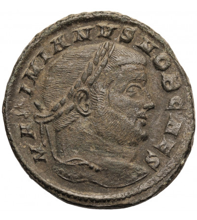 Cesarstwo Rzymska. Galeriusz, 293-311 AD. Follis (Nummus), 301 AD, Aquileia, SACRA MONET AVGG ET CAESS NOSTR