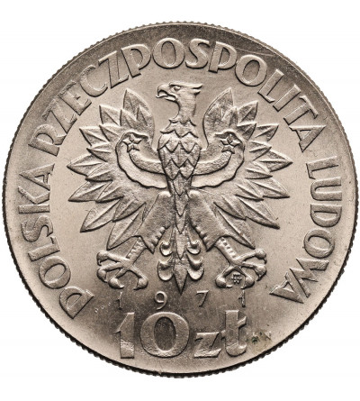Polska, PRL. 10 złotych 1971, F.A.O. Fiat Panis - próba