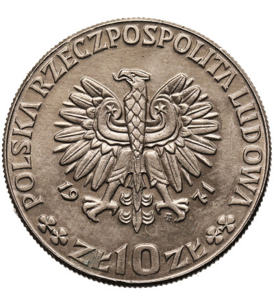 Polska, PRL. 10 złotych 1971, F.A.O. chleb dal świata - próba