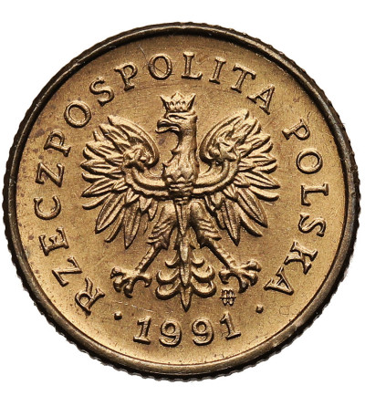 Poland. 1 Grosz 1991, Warsaw Mint