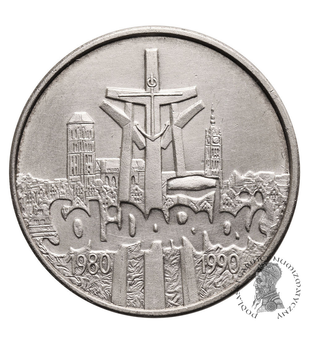 Poland. 100000 Zlotych 1990, Solidarity, var. C (Ounce pure Silver)