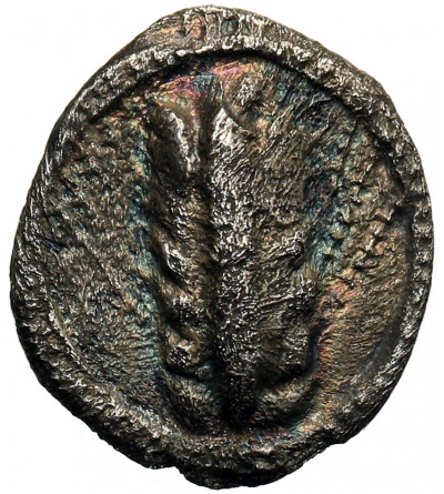 Ancient Greece, Italy. Lucania. Metapontion. AR Triobol (Sixth Nomos), ca. 470-440 BC
