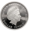 Tuvalu, 1 Dolar 2012, Smoki legendy - Chiński smok, kolorowana 1 Oz Ag