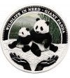 Tuvalu. 1 Dolar 2011, Panda Olbrzymia, seria Dzikie Zwierzęta w potrzebie (Wildlife in need), kolorowana 1 oz Silver Proof