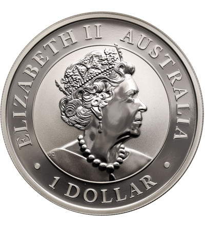Australia. 1 Dolar 2022, Kukabura - kolorowana, emisja World Money Fair 2022, 1 oz Ag