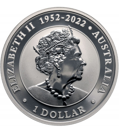 Australia. 1 Dollar 2022, Kookaburra Colorized, limited edition World Money Fair 2023, 1 oz Silver