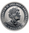 Australia. 1 Dolar 2022, Kukabura - kolorowana, emisja World Money Fair 2023, 1 oz Ag