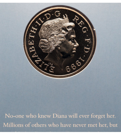 United Kingdom. 5 Pounds 1999, Diana Princess of Wales, memorial coin