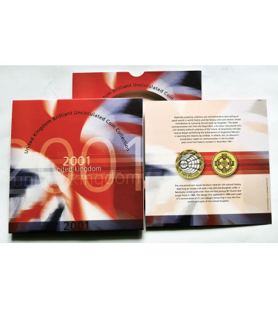 United Kingdom. Official Annual Set of 9 coins 2001