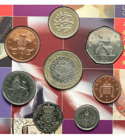 United Kingdom. Official Annual Set of 8 coins 2002