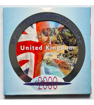 Wielka Brytania. Oficjalny zestaw rocznikowy 2000 - 9 monet, Millennium