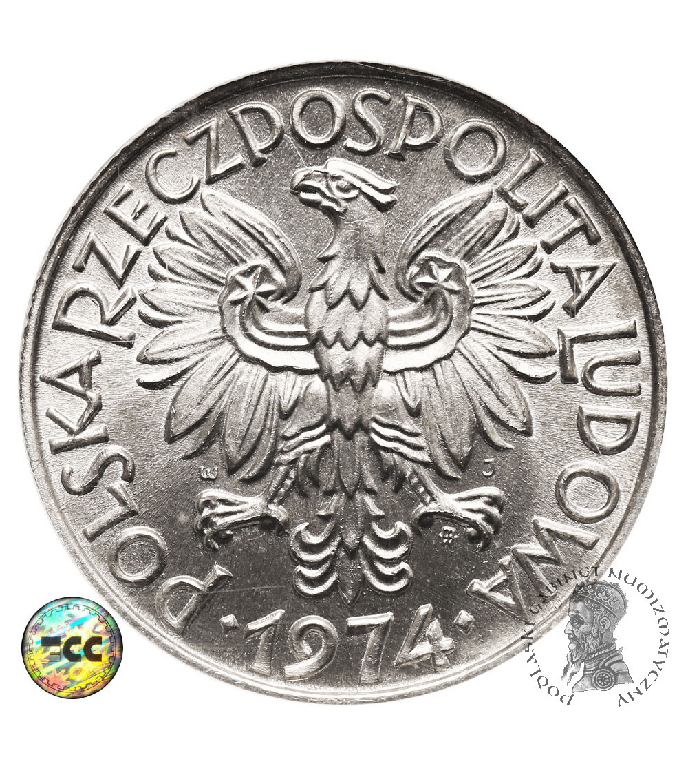 Poland, Peoples Republic. 5 Zlotych 1974, Fisherman - ECC MS 66