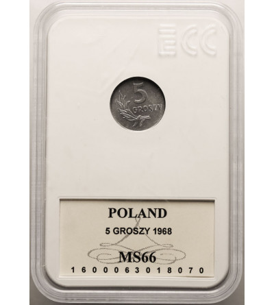 Poland, Peoples Republic. 5 Groszy 1968, Warszawa - ECC MS 66