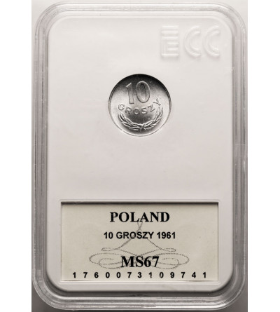 Polska, PRL. 10 groszy 1961, Warszawa - ECC MS 67