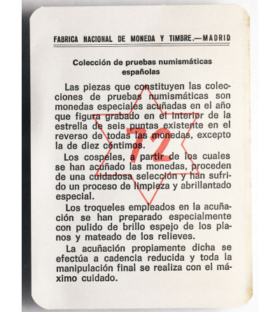 Hiszpania. Pierwszy oficjalny Proof Set, 1972 - 6 sztuk