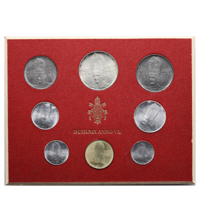 Vatican City, Paul VI 1963-1978. Official Annual Coin Set, 1969, AN VII